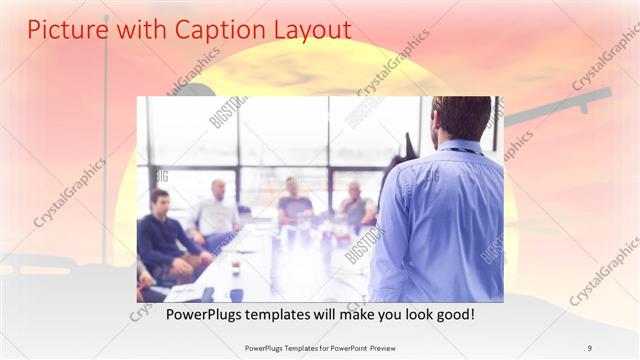 Picture with Caption presentation slide layout
