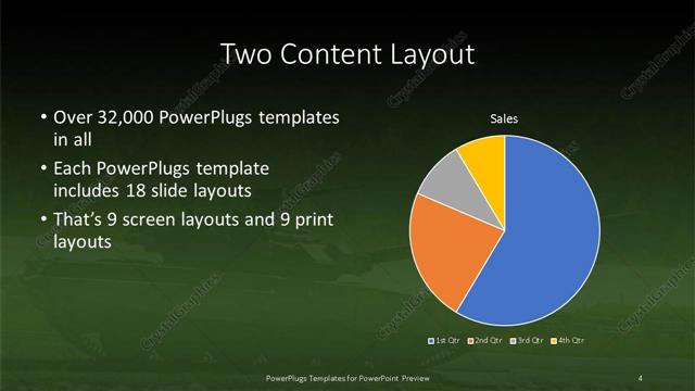 Two Content presentation slide layout