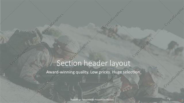 Section Header presentation slide layout