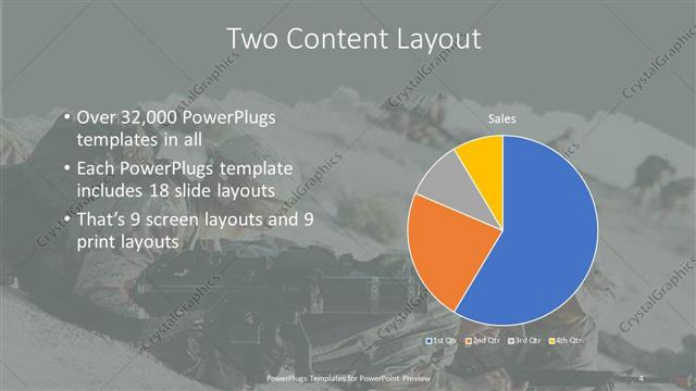 Two Content presentation slide layout