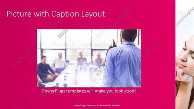 Picture with Caption presentation slide layout