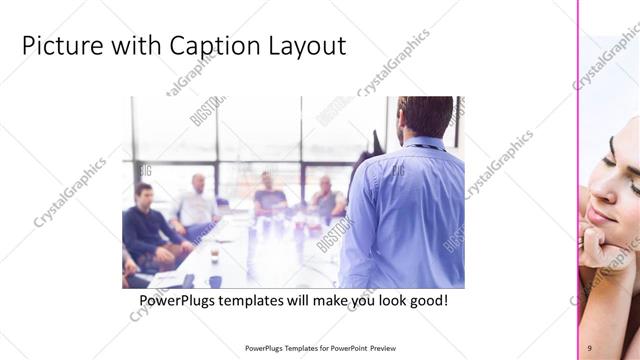 Picture with Caption presentation slide layout