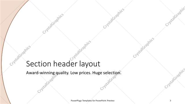 Section Header presentation slide layout