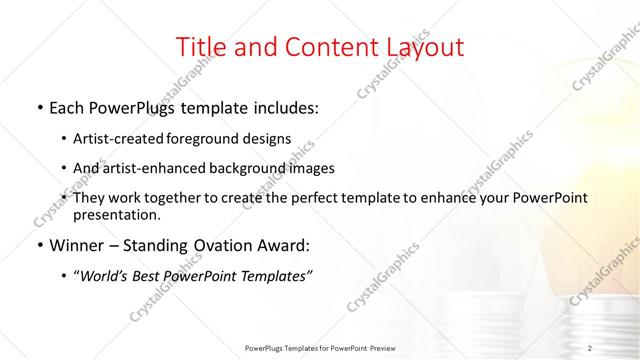 Title and Content presentation slide layout