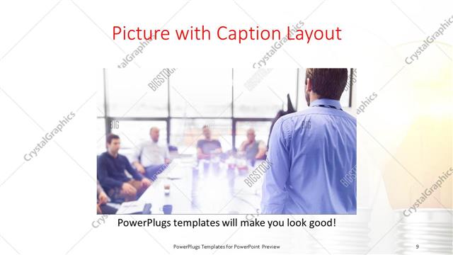 Picture with Caption presentation slide layout