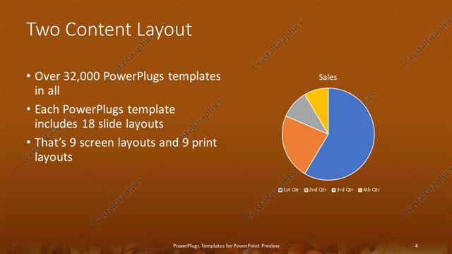 Two Content presentation slide layout