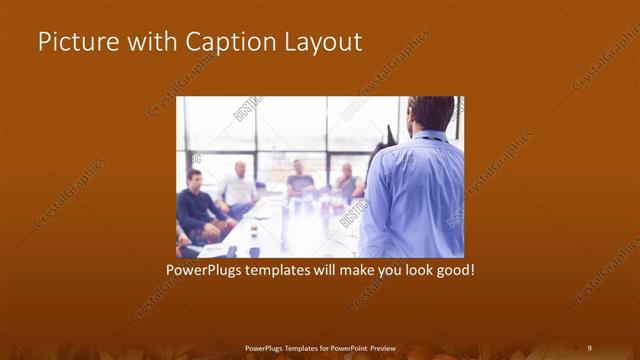 Picture with Caption presentation slide layout