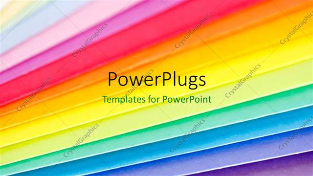  Presentation with array - An array of beautiful plain multi colored straight lines