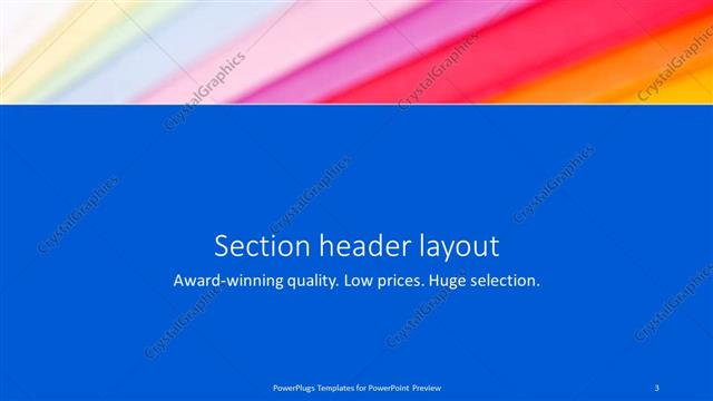 Section Header presentation slide layout