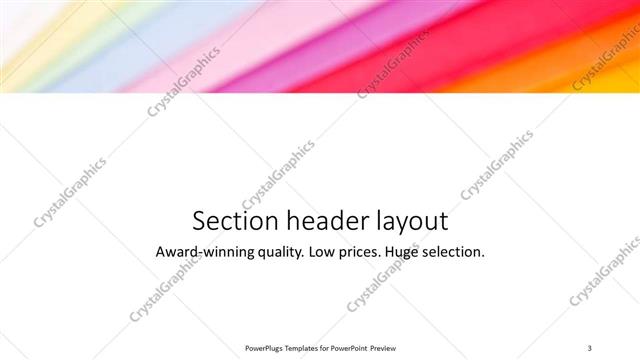 Section Header presentation slide layout