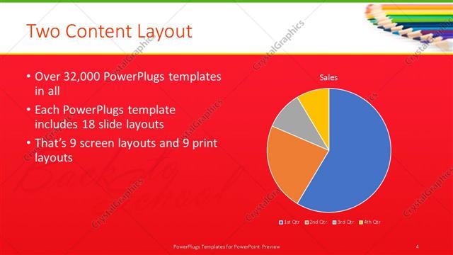 Two Content presentation slide layout