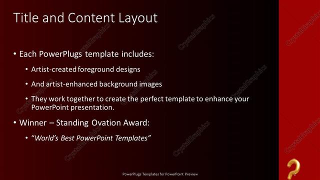 Title and Content presentation slide layout