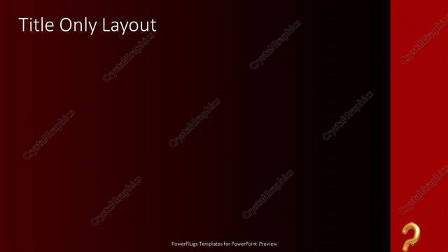 Title Only presentation slide layout