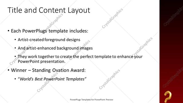 Title and Content presentation slide layout