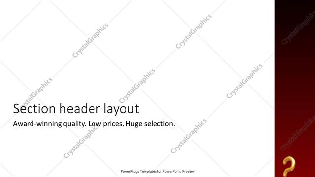 Section Header presentation slide layout