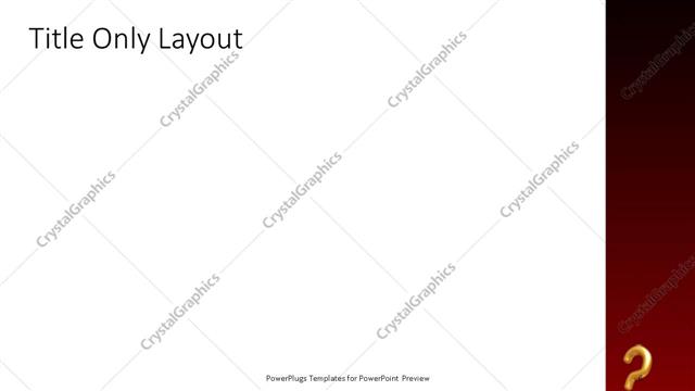 Title Only presentation slide layout