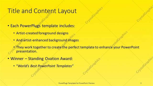 Title and Content presentation slide layout