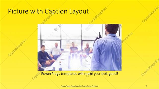 Picture with Caption presentation slide layout