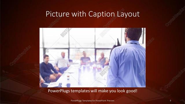 Picture with Caption presentation slide layout