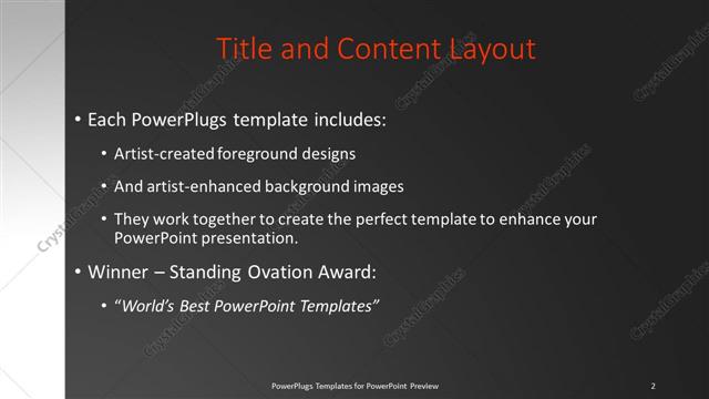 Title and Content presentation slide layout