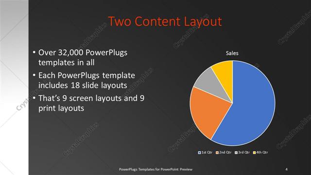 Two Content presentation slide layout