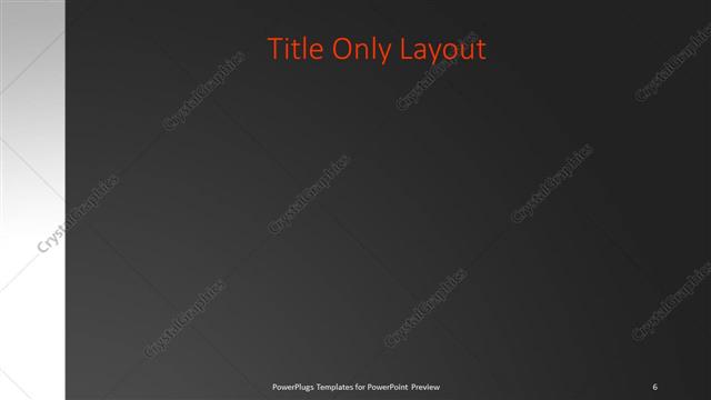 Title Only presentation slide layout