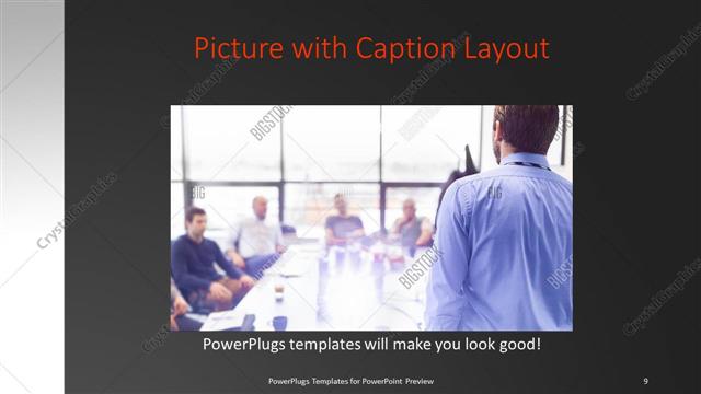 Picture with Caption presentation slide layout