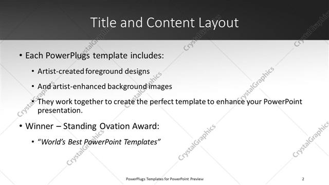 Title and Content presentation slide layout