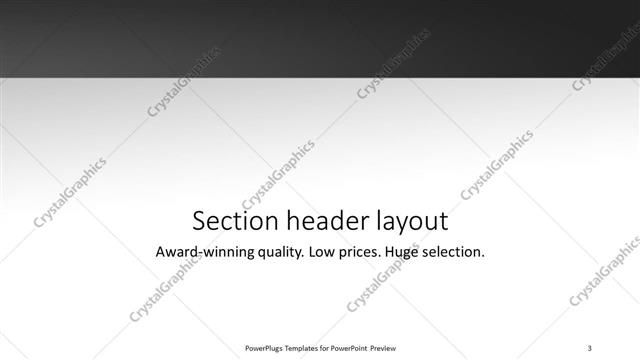 Section Header presentation slide layout