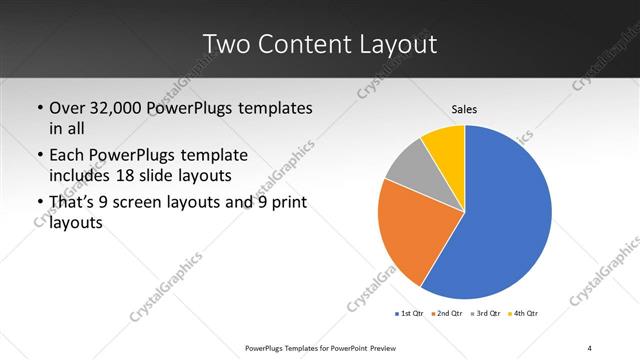 Two Content presentation slide layout