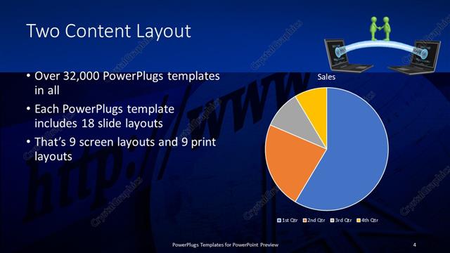 Two Content presentation slide layout