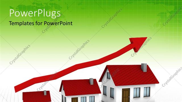  Presentation with market - Arrow over three houses of increasing sizes depicting growth of housing market?