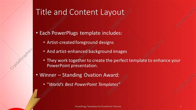 Title and Content presentation slide layout