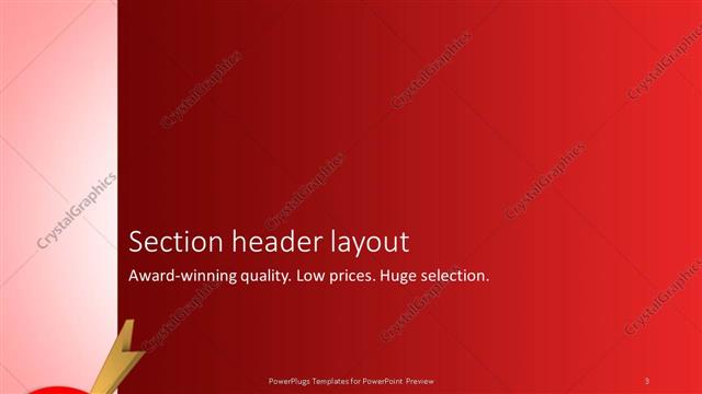 Section Header presentation slide layout