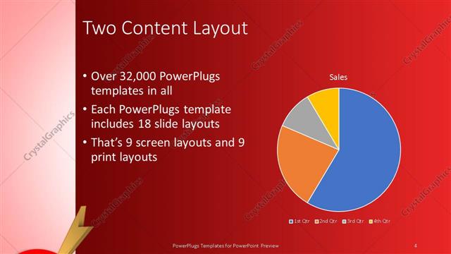 Two Content presentation slide layout