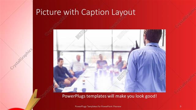 Picture with Caption presentation slide layout