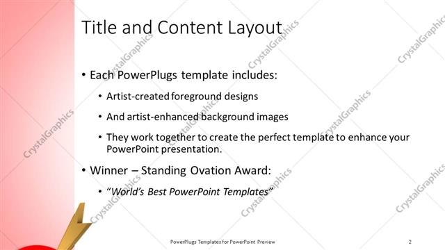 Title and Content presentation slide layout