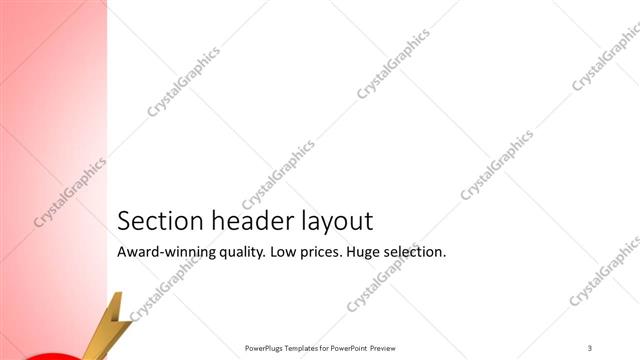 Section Header presentation slide layout