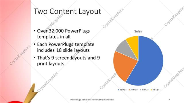 Two Content presentation slide layout