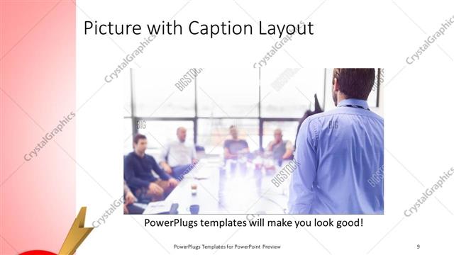 Picture with Caption presentation slide layout