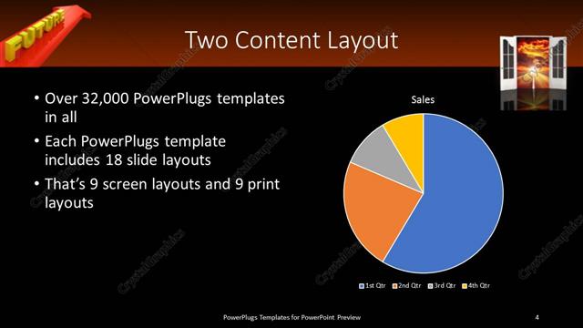 Two Content presentation slide layout