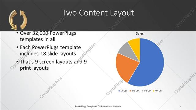 Two Content presentation slide layout