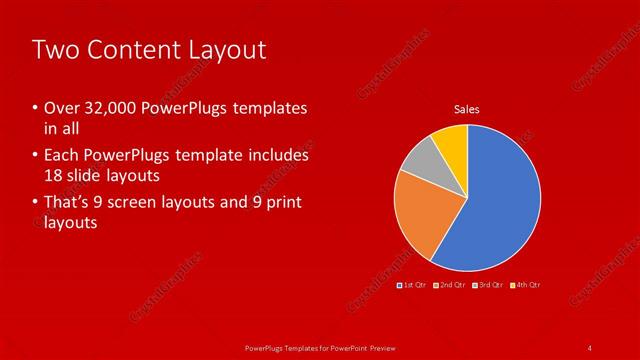Two Content presentation slide layout