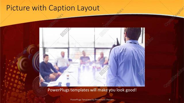 Picture with Caption presentation slide layout