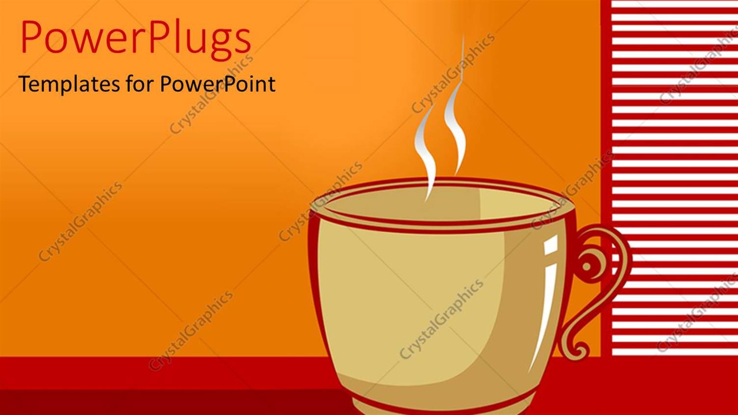 Featuring Artistic Depiction of Cup of Coffee with Dollar Symbol on Red Background