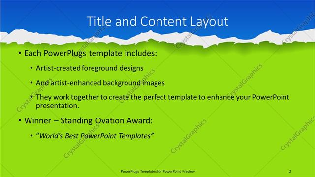 Title and Content presentation slide layout