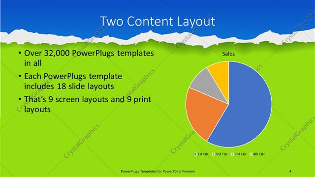 Two Content presentation slide layout