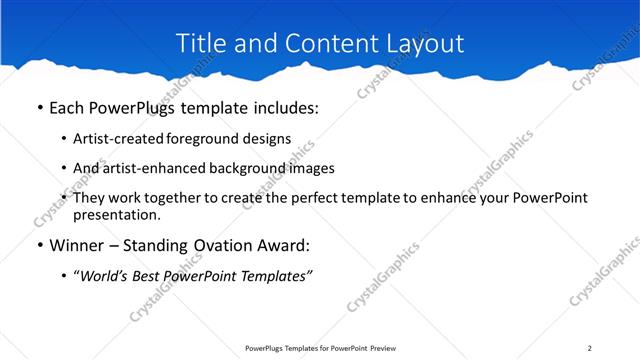 Title and Content presentation slide layout