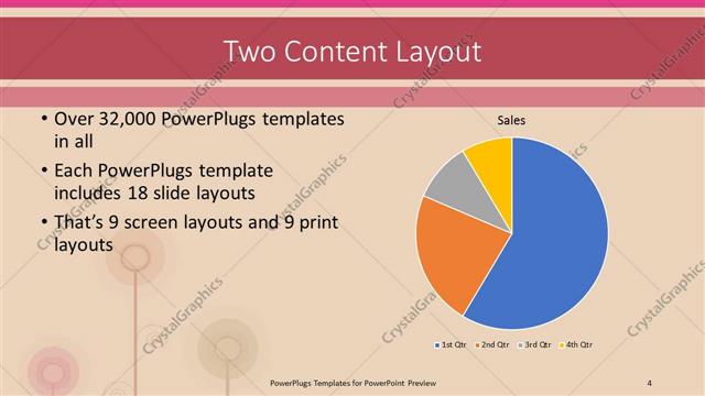 Two Content presentation slide layout