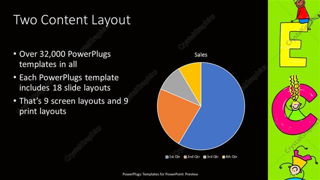 Two Content presentation slide layout